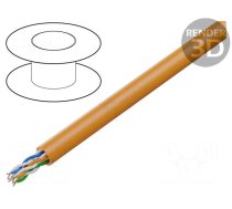 Wire | BiTLAN | U/UTP | Cat 6 | 4x2x23AWG | Cu | wire | LSZH | orange | 305m