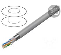 Wire | Cablexpert | F/UTP | Cat 6 | 4x2x24AWG | CCA | stranded | PVC | grey
