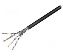 Wire | S/FTP | 4x2x26AWG | Cat 6a | stranded | Cu | LSZH | grey | CPR: Fca