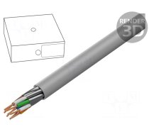 Wire | U/FTP | Cat 6a | 4x2x27AWG | Cu | stranded | LSZH | grey | 100m