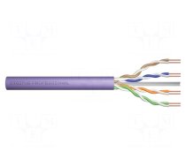 Wire | U/UTP | Cat 6 | 4x2x23AWG | Cu | wire | LSZH | violet | 305m | CPR: Cca