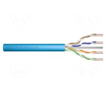 Wire | U/UTP | Cat 6a | 4x2x23AWG | Cu | wire | LSZH | light blue | 100m