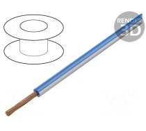 Wire | FLRY-A | stranded | Cu | 0.35mm2 | PVC | blue-white | 60V | 100m
