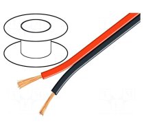 Wire: loudspeaker cable | 2x0.5mm2 | stranded | Cu | black-red