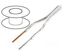 Wire: loudspeaker cable | 2x1,5mm2 | stranded | OFC | transparent | PVC