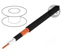 Wire: loudspeaker cable | 1x0,22mm2 | stranded | Cu | black | PVC | 5.9mm