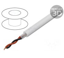 Wire: assembly | Core: stranded | 2x0,5mm2 | -20÷70°C | Package: 100m