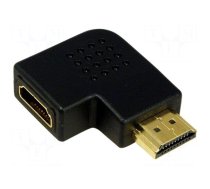 Adapter | HDMI socket,HDMI plug 90° | Colour: black