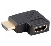 Adapter | HDMI socket,HDMI plug 90° left/right | HDMI 2.0 | PVC