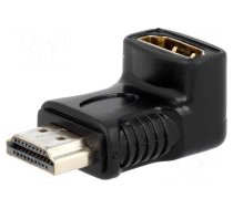Adapter | HDMI socket 90°,HDMI plug | Colour: black