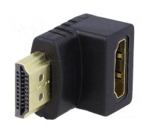 Adapter | HDMI 1.4 | HDMI socket 90°,HDMI plug | Colour: black