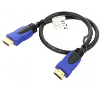 Cable | HDMI plug,both sides | PVC | 3D,4K,ARC,CEC 2.0,HDR | 0.5m