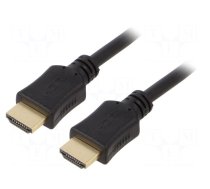 Cable | HDMI plug,both sides | PVC | 1m | black | 30AWG | Core: CCS