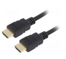 Cable | HDMI plug,both sides | PVC | 1m | black | 30AWG | Core: Cu