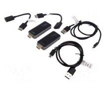 HDMI extender | HDMI plug x2,USB B micro socket x2 | HDMI 1.4