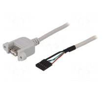 Adapter | USB 2.0 | USB A socket,5pin pin header | 0.5m