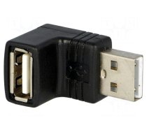 Adapter | USB 2.0 | USB A socket,USB A angled plug | gold-plated