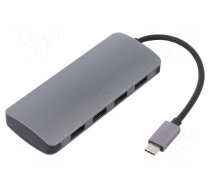 Adapter | USB 3.1 | DC socket,USB A socket x4,USB C plug | 0.2m