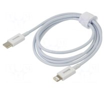 Cable | Apple Lightning plug,USB C plug | 1m | white | 20W