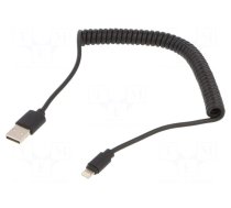 Cable | Cablexpert | coiled,USB 2.0 | 1.5m | black | PVC