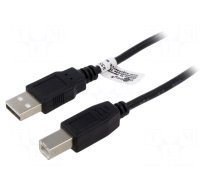 Cable | High Speed,USB 2.0 | USB A plug,USB B plug | 3m | black | CCS