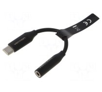Cable | Jack 3.5mm socket,USB C plug | 0.1m