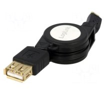 Cable | OTG,USB 2.0 | USB A socket,USB B micro plug | 0.75m | black