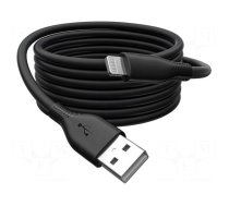 Cable | USB 2.0 | Apple Lightning plug,USB A plug | nickel plated