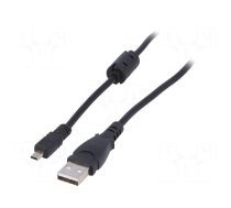 Cable | USB 2.0 | USB A plug,UC-E6 | nickel plated | 1.5m | black