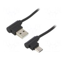 Cable | USB 2.0 | USB A angled plug,USB C angled plug | 1m