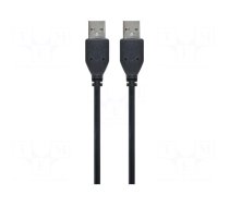 Cable | USB 2.0 | USB A plug x2 | 1.8m | black | 480bps