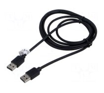 Cable | USB 2.0 | USB A plug,both sides | 1.8m | black | 480Mbps