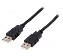 Cable | USB 2.0 | USB A plug,both sides | 1.8m | black | Core: CCA