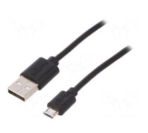 Cable | USB 2.0 | USB A plug,USB B micro plug | 0.5m | black