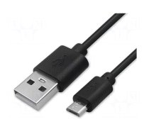 Cable | USB 2.0 | USB A plug,USB B micro plug | 0.5m | black