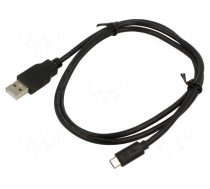 Cable | USB 2.0 | USB A plug,USB B micro plug | 1m | black | Cu | 28AWG