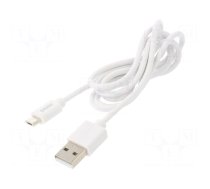 Cable | USB 2.0 | USB A plug,USB B micro plug | 1m | white | 480Mbps