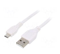 Cable | USB 2.0 | USB A plug,USB B micro plug | gold-plated | 1m