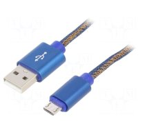 Cable | Cablexpert | USB 2.0 | USB A plug,USB B micro plug | 1m | blue
