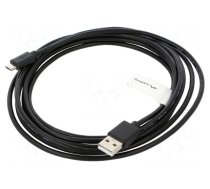 Cable | USB 2.0 | USB A plug,USB B micro plug | gold-plated | 3m