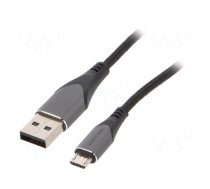 Cable | USB 2.0 | USB A plug,USB B micro plug | nickel plated | 1.5m