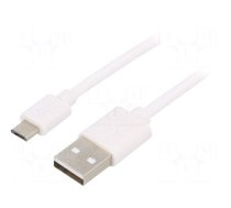 Cable | USB 2.0 | USB A plug,USB B micro plug | nickel plated | 1m