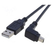 Cable | USB 2.0 | USB A plug,USB B mini plug angle | 1.8m | black