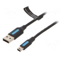 Cable | USB 2.0 | USB A plug,USB B mini plug | nickel plated | 0.5m