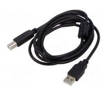Cable | USB 2.0 | USB A plug,USB B plug | 1.8m | black | Cu