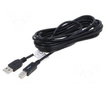 Cable | USB 2.0 | USB A plug,USB B plug | gold-plated | 1.8m | black