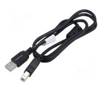 Cable | USB 2.0 | USB A plug,USB B plug | gold-plated | 1m | black | box
