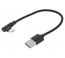 Cable | Cablexpert | USB 2.0 | USB A plug,USB C angled plug | 0.2m