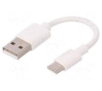 Cable | USB 2.0 | USB A plug,USB C plug | 0.1m | white | Core: Cu