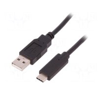 Cable | USB 2.0 | USB A plug,USB C plug | 1m